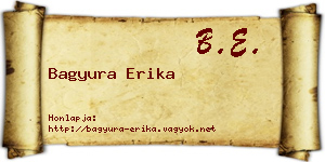 Bagyura Erika névjegykártya